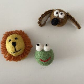 felted animal faces