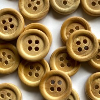 Olive wood 4 hole buttons 15mm