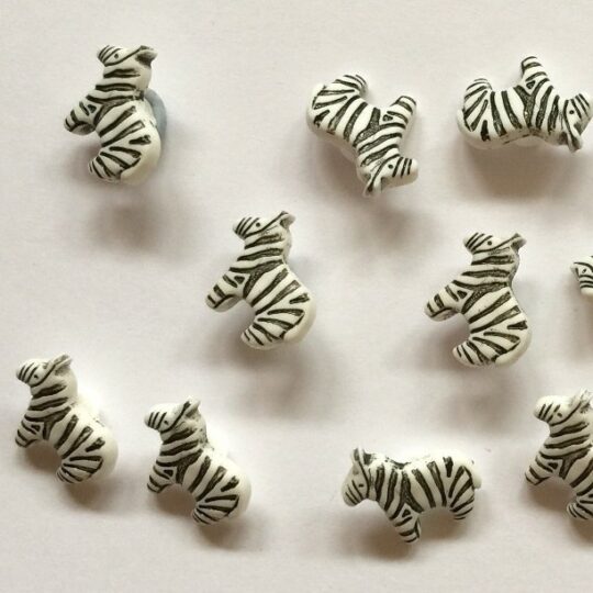 Zebra Buttons 15mm