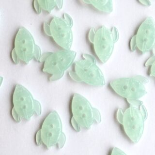 Glow in the dark rocket buttons 18mm