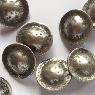 Silver dome centre buttons 18mm