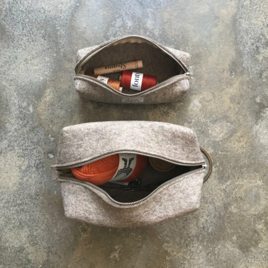 Rosa Pomar Wool felt pouches